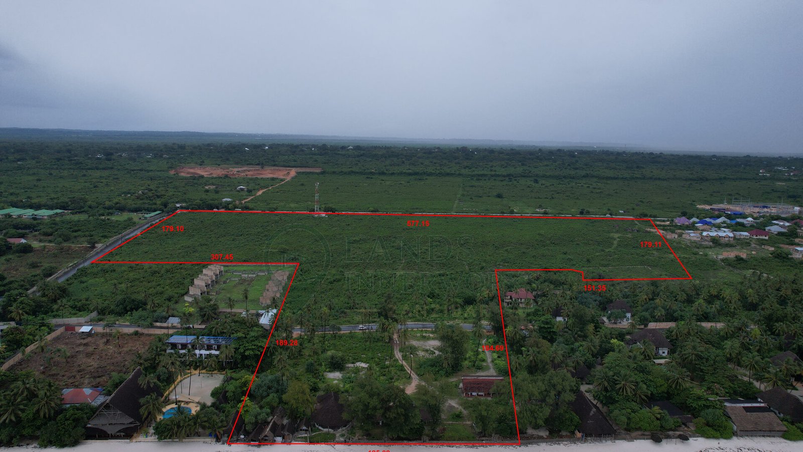 Aerial view of the Matemwe beachfront estate, Zanzibar — 11.49 hectares on the Indian Ocean