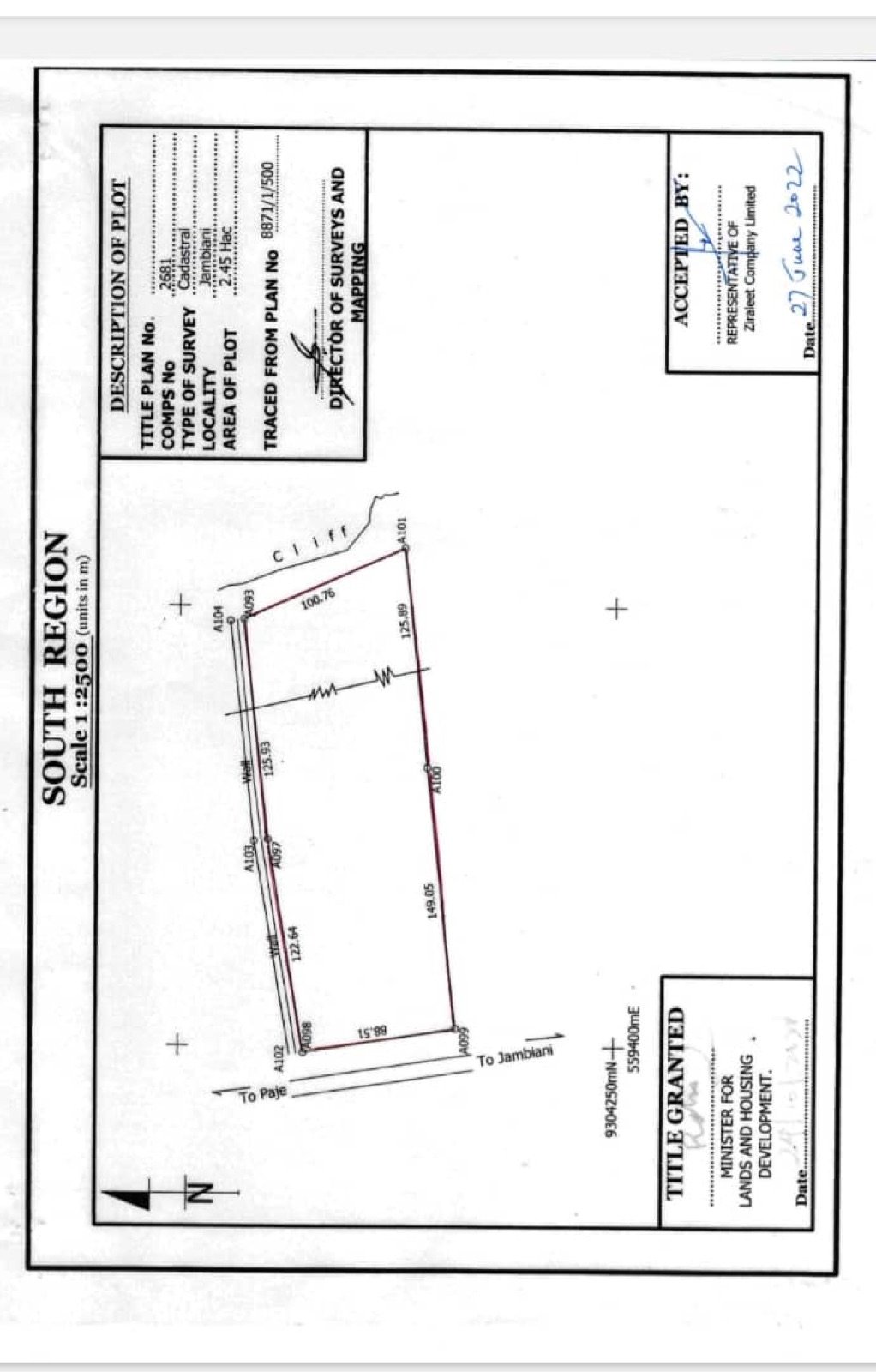 Jambiani Site - Site plan